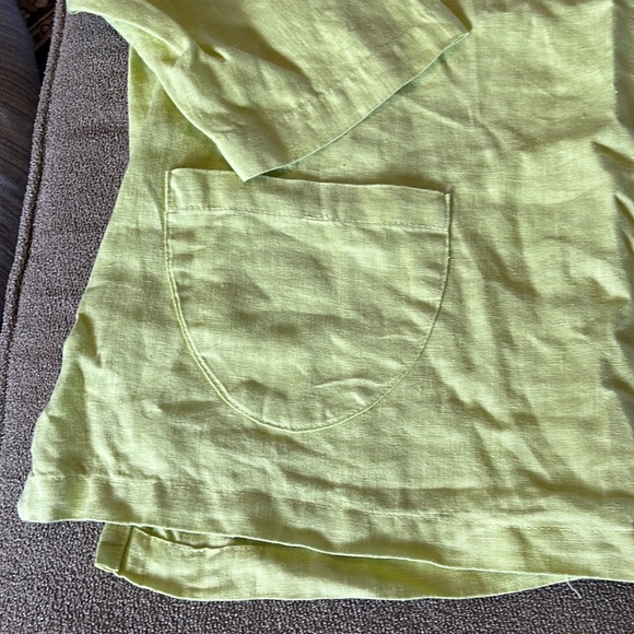 Mosaic USA Yellow Linen Tunic Top Shirt Size Medium - Picture 2 of 6